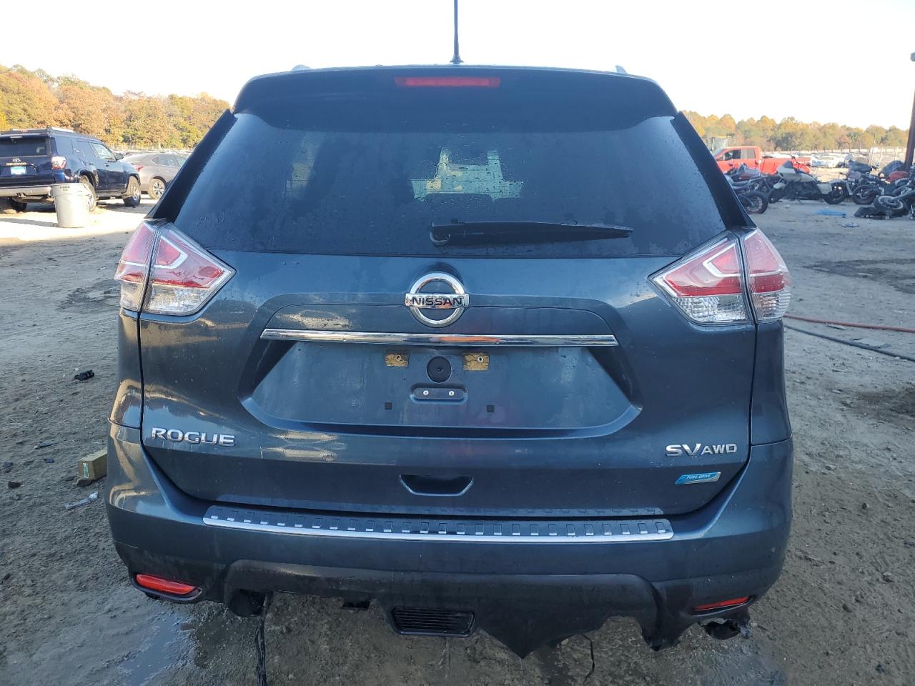 2014 Nissan Rogue VIN 5N1AT2MV9EC839756 Copart auction photo, burn damage thumbnail 6