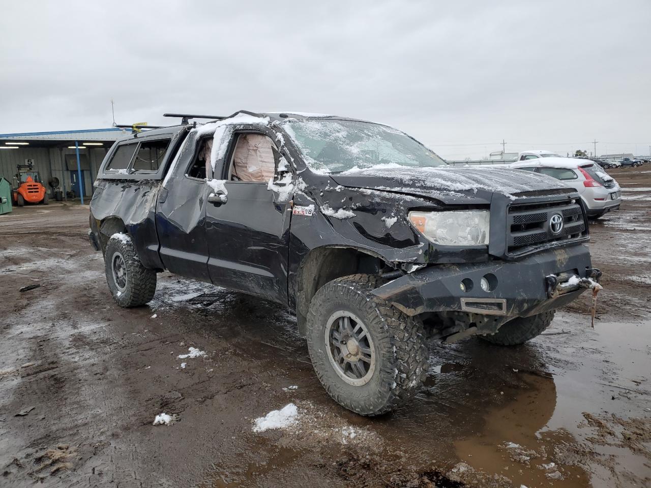 2011 Toyota Tundra VIN 5TFUY5F17BX170423 Copart auction photo, rollover damage thumbnail 4