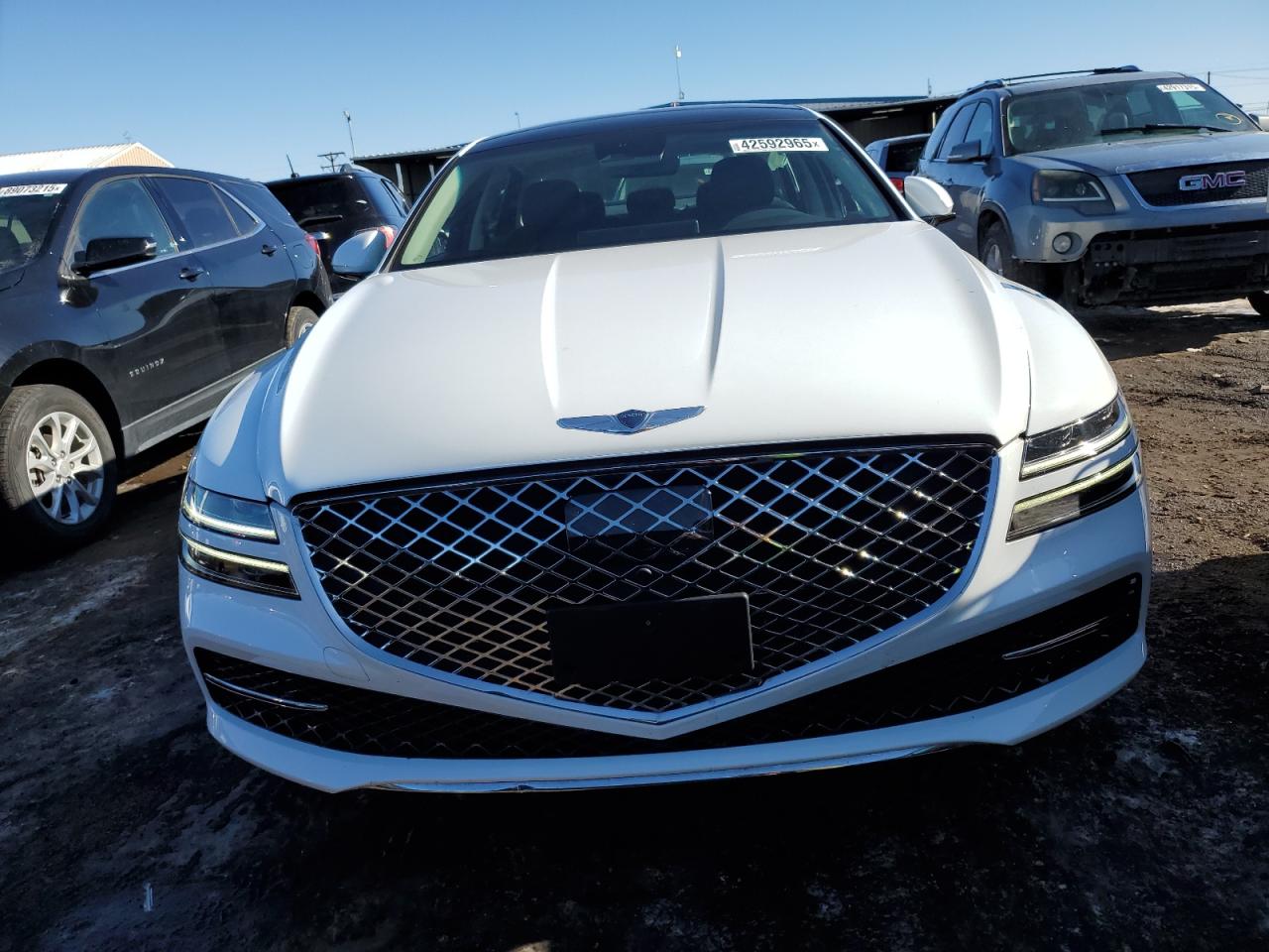 2022 Genesis G80 VIN KMTGB4SC4NU139623 Copart auction photo, side damage thumbnail 5