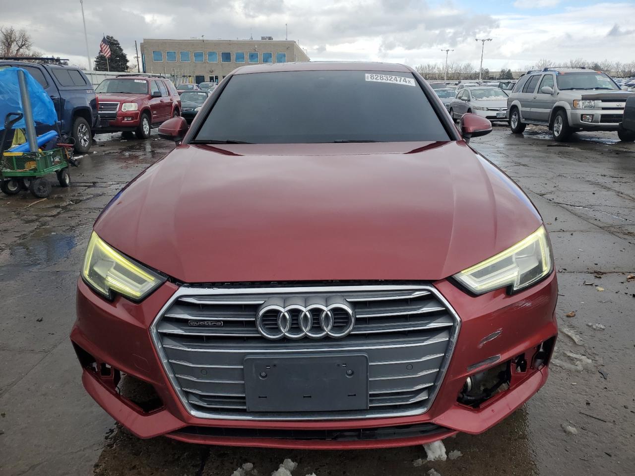 2018 Audi A4 VIN WAUENAF47JA034677 Copart auction photo, side / front end damage thumbnail 5
