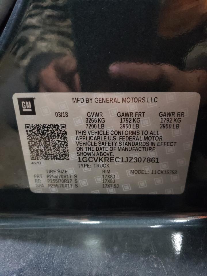 2018 Chevrolet Silverado VIN 1GCVKREC1JZ307861 Copart auction photo, front end damage thumbnail 12