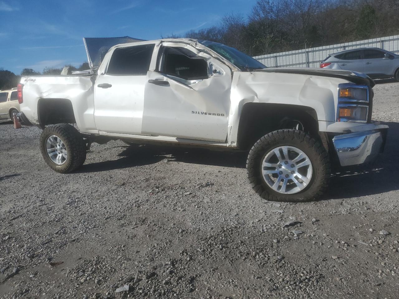 2014 Chevrolet Silverado VIN 3GCUKRECXEG244924 Copart auction photo, all over damage thumbnail 4