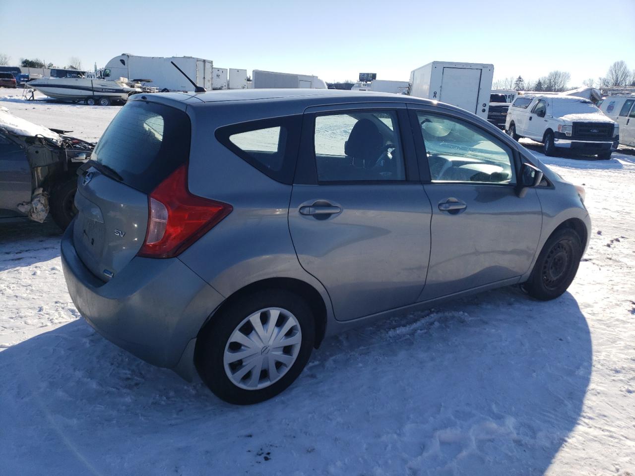 2015 Nissan Versa VIN 3N1CE2CP9FL411219 Copart auction photo, front end / all over damage thumbnail 3