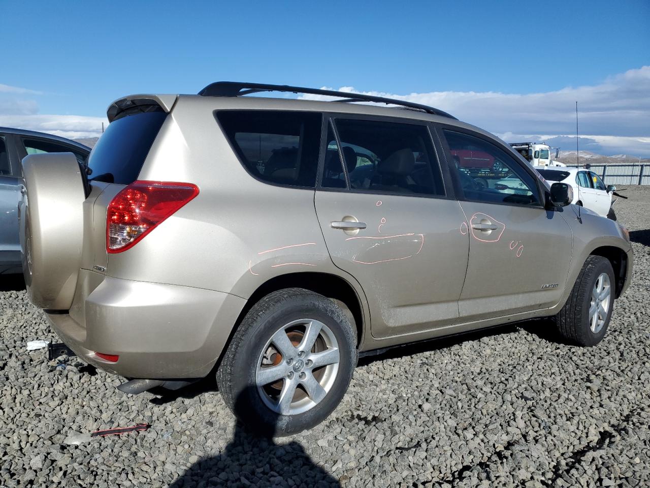 2008 Toyota RAV 4 VIN JTMBK31V086034737 Copart auction photo, side damage thumbnail 3