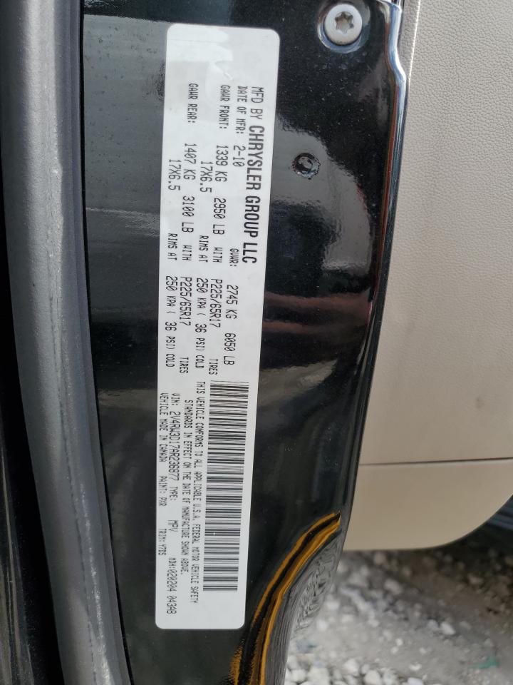 2010 Volkswagen Routan VIN 2V4RW3D17AR236877 Copart auction photo, front end damage thumbnail 13