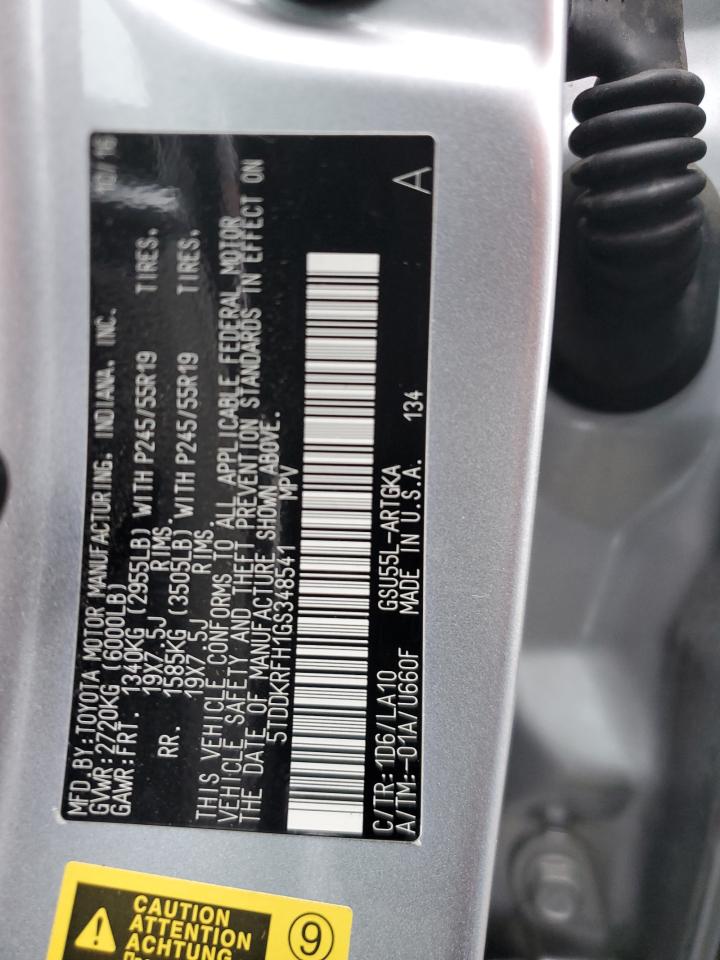 2016 Toyota Highlander VIN 5TDDKRFH1GS348541 Copart auction photo, front end damage thumbnail 15