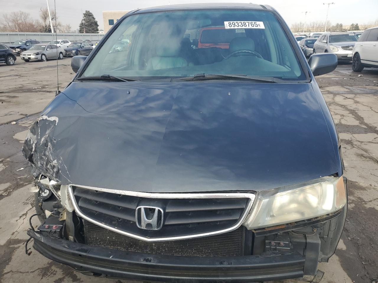 2003 Honda Odyssey VIN 5FNRL18763B158399 Copart auction photo, front end / side damage thumbnail 5
