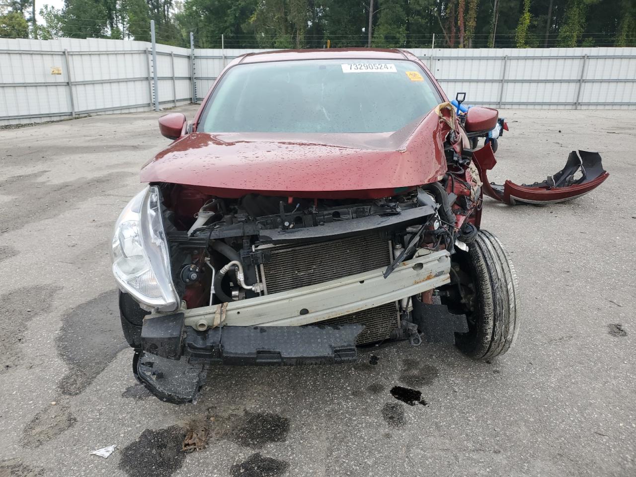 2019 Nissan Versa VIN 3N1CN7AP7KL802671 Copart auction photo, front end / undercarriage damage thumbnail 5