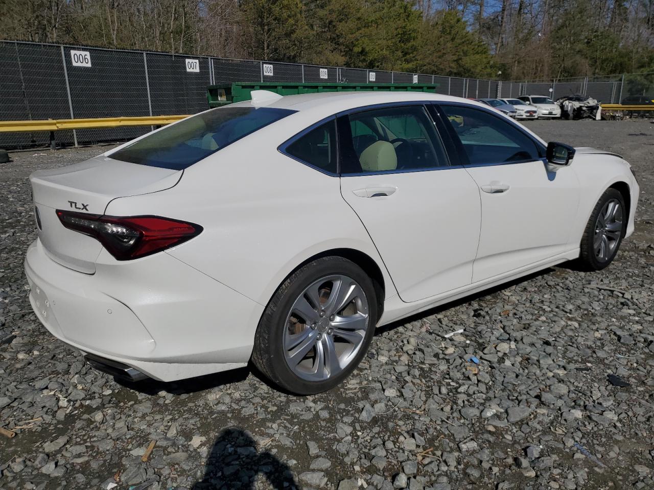 2021 Acura TLX VIN 19UUB5F48MA006715 Copart auction photo, front end damage thumbnail 3