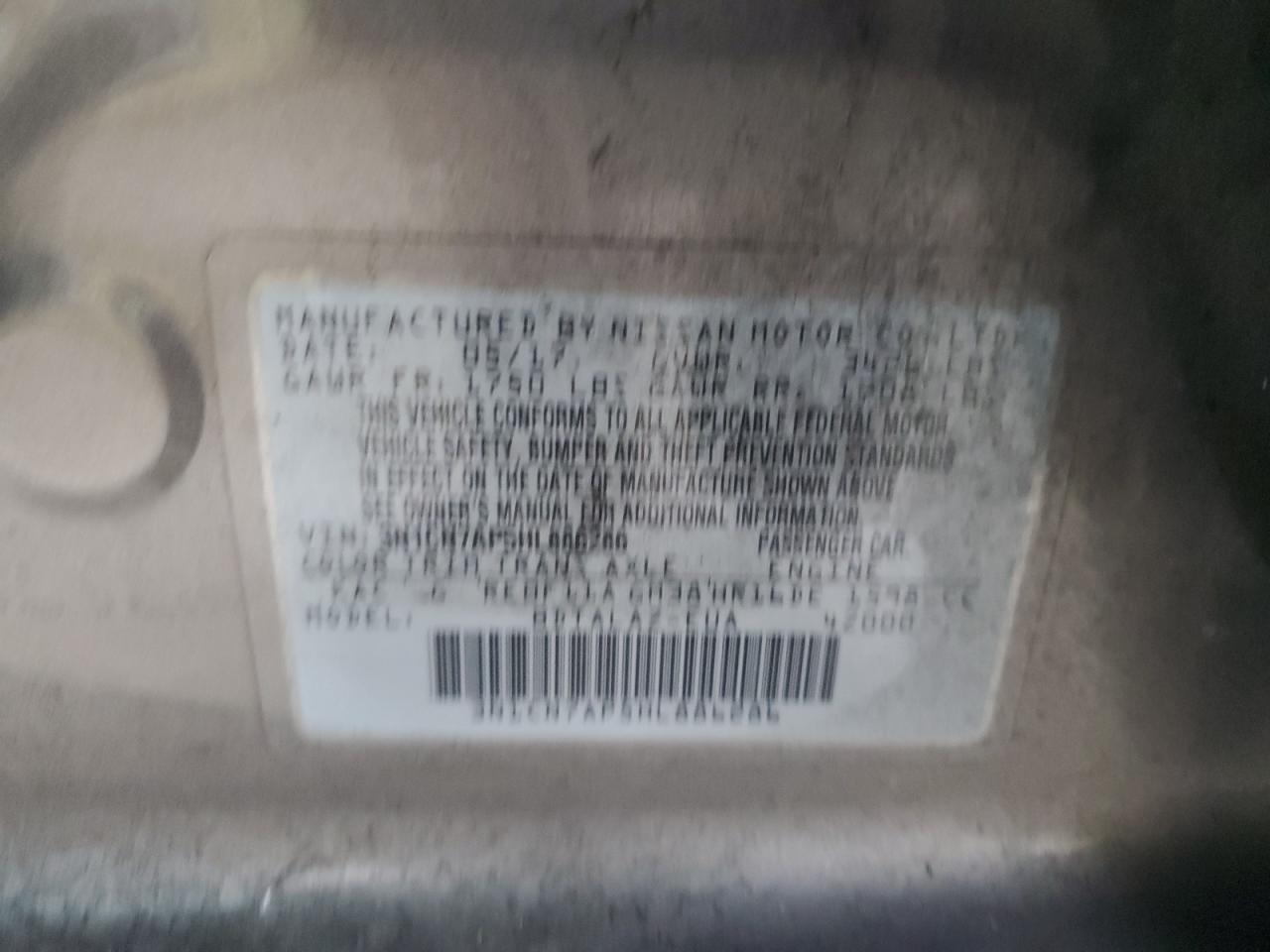 2017 Nissan Versa VIN 3N1CN7AP5HL886286 Copart auction photo, front end / side damage thumbnail 12