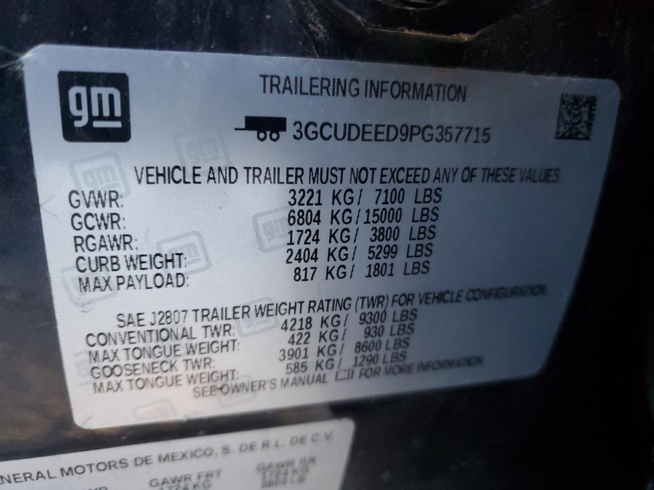 2023 Chevrolet Silverado VIN 3GCUDEED9PG357715 Copart auction photo, front end damage thumbnail 12