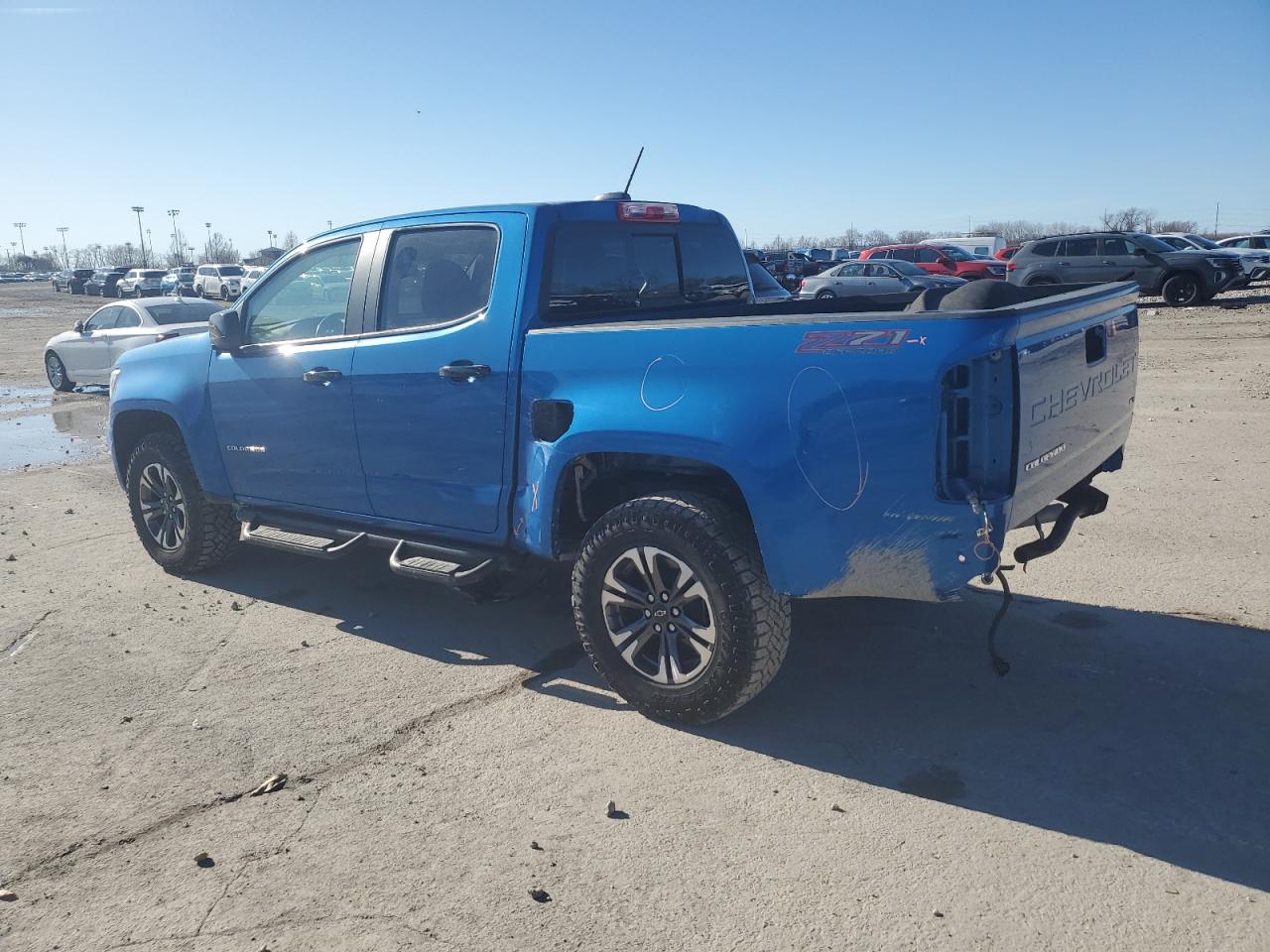 2022 Chevrolet Colorado VIN 1GCGTDEN7N1327871 Copart auction photo, rear end / all over damage thumbnail 2