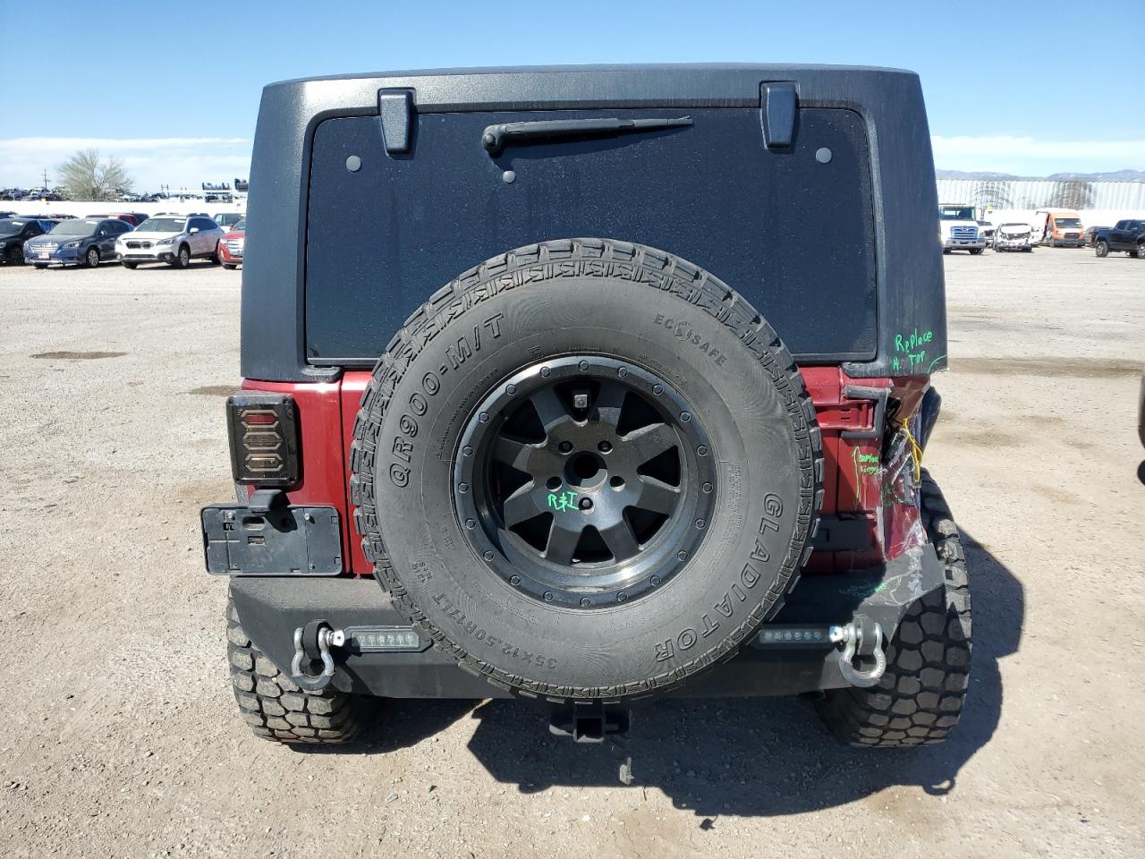 2012 Jeep Wrangler VIN 1C4AJWAG9CL143905 Copart auction photo, rear end damage thumbnail 6