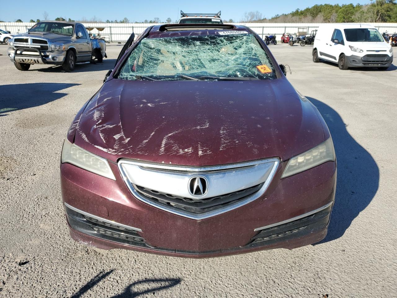 2015 Acura TLX VIN 19UUB1F50FA021889 Copart auction photo, all over damage thumbnail 5