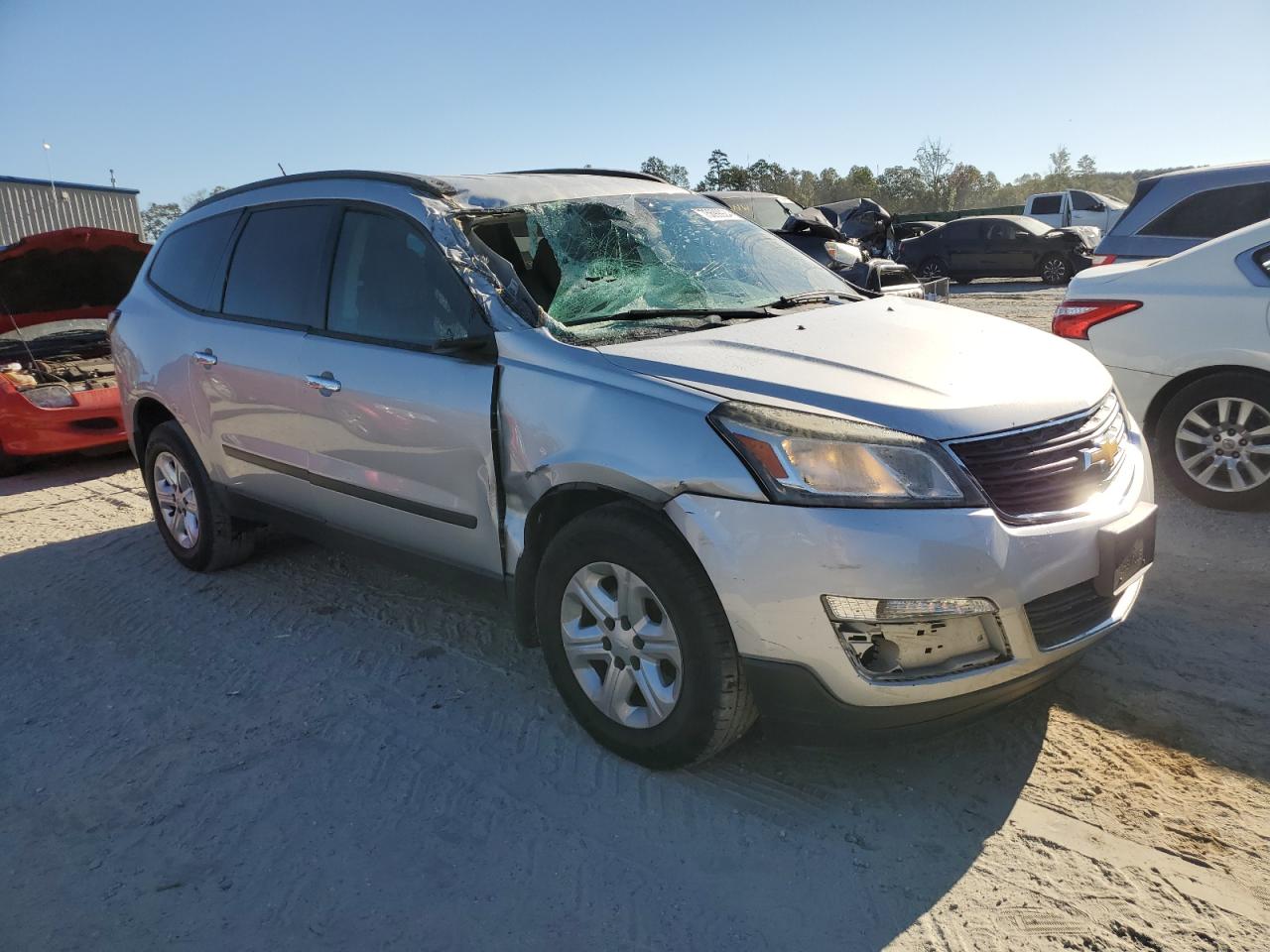 2014 Chevrolet Traverse VIN 1GNKRFED7EJ213615 Copart auction photo, side damage thumbnail 4