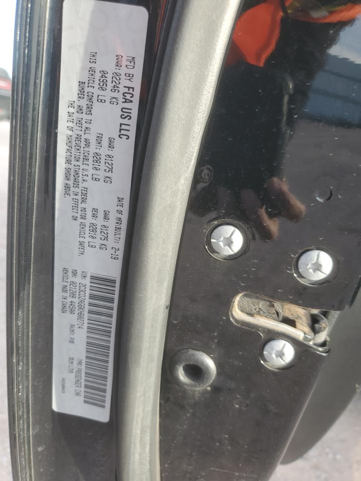 2019 Dodge Challenger VIN 2C3CDZAG6KH602714 Copart auction photo, water/flood damage thumbnail 12