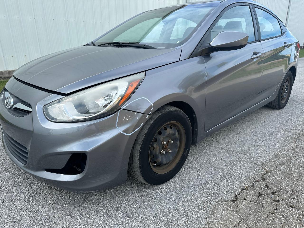 2014 Hyundai Accent VIN KMHCT4AE2EU636243 Copart auction photo, front end / rear end damage thumbnail 2