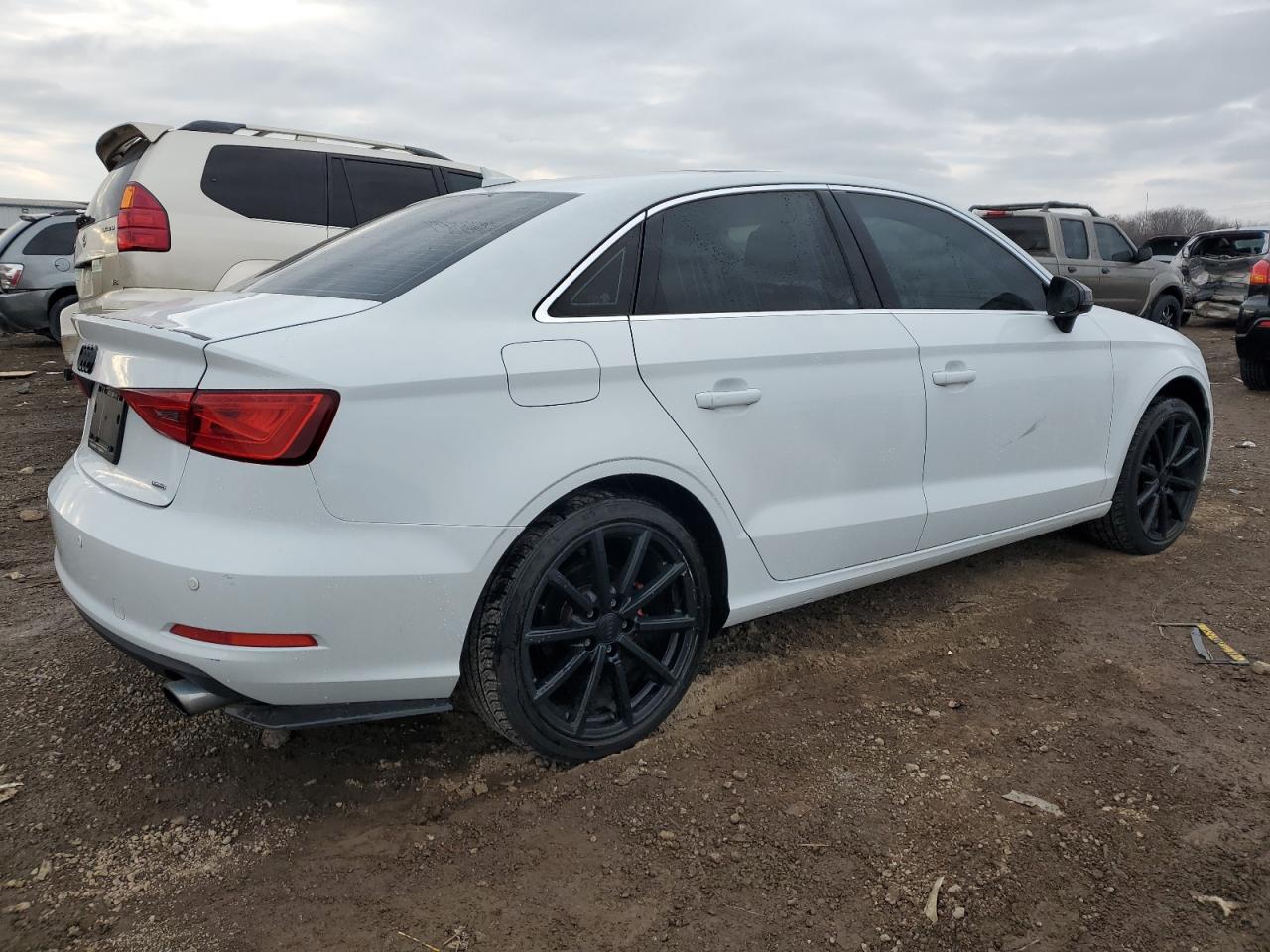 2015 Audi A3 VIN WAUEFGFF7F1003146 Copart auction photo, rear end / side damage thumbnail 3