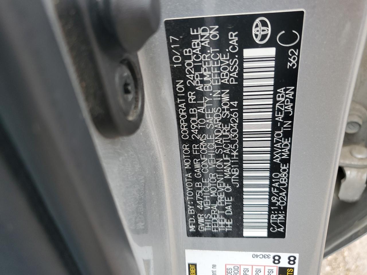 2018 Toyota Camry VIN JTNB11HK5J3042614 Copart auction photo, front end damage thumbnail 12