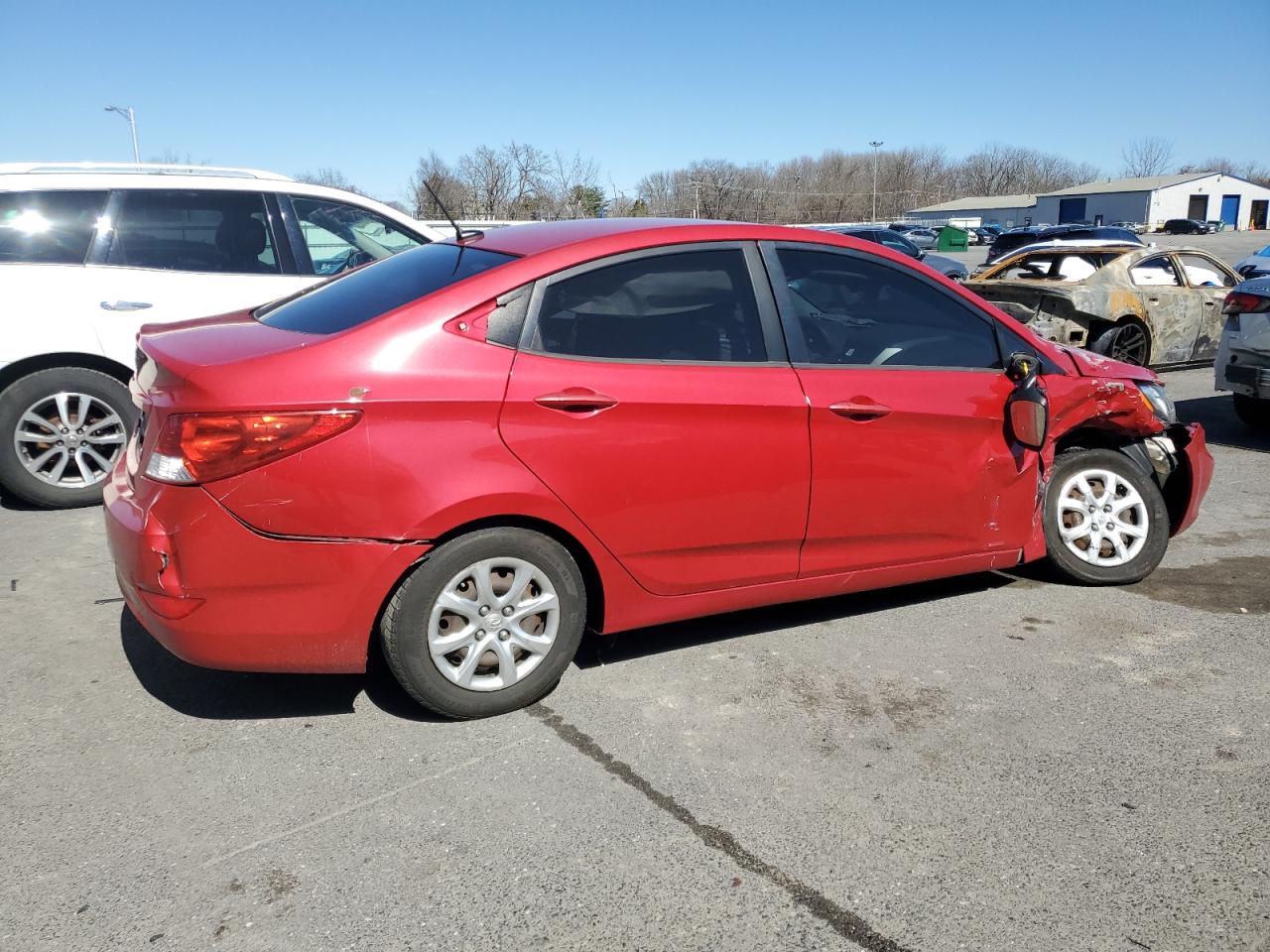 2014 Hyundai Accent VIN KMHCT4AE7EU754904 Copart auction photo, all over / mechanical damage thumbnail 3