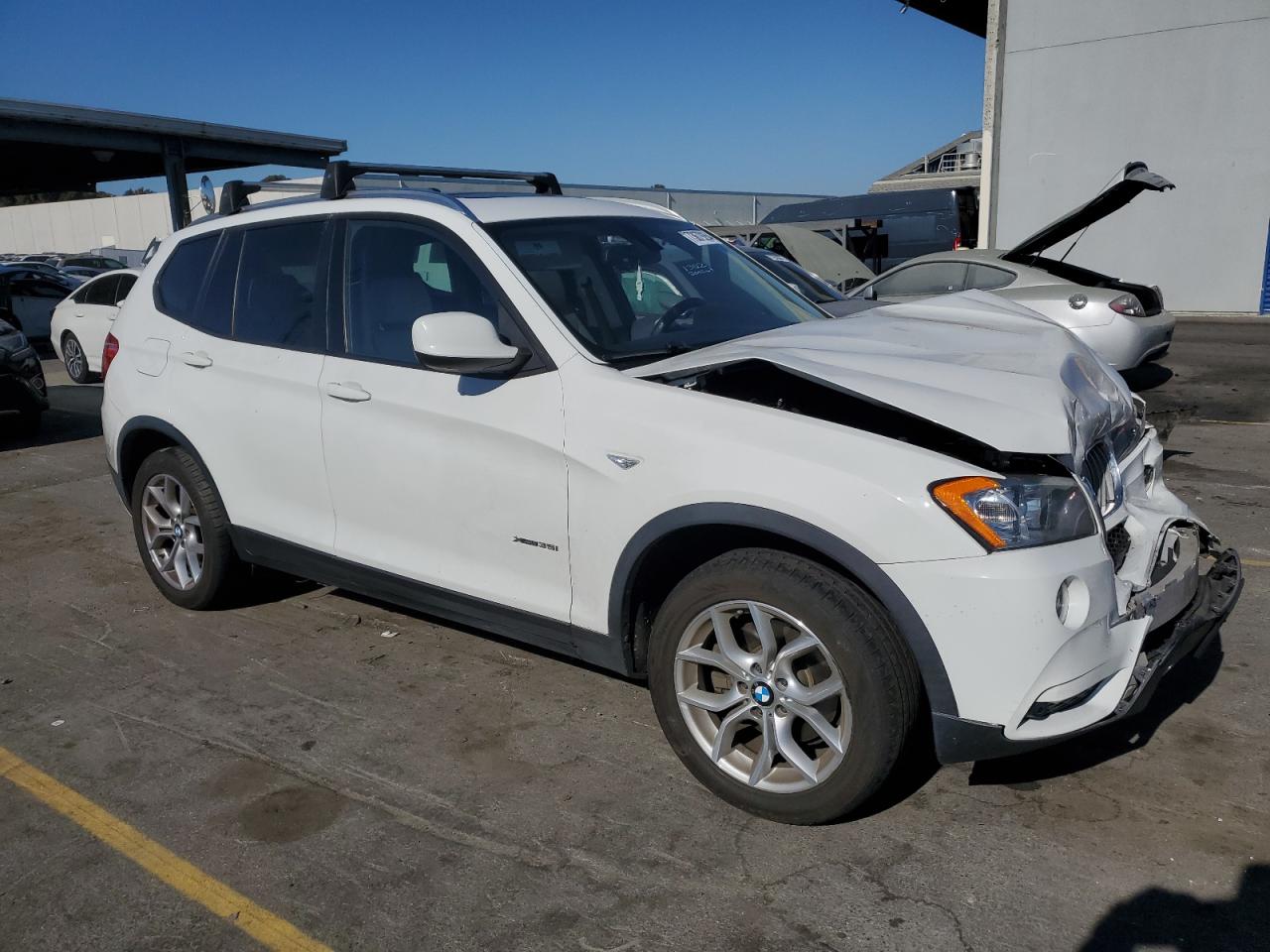 2013 BMW X3 VIN 5UXWX7C56DL981475 Copart auction photo, front end damage thumbnail 4