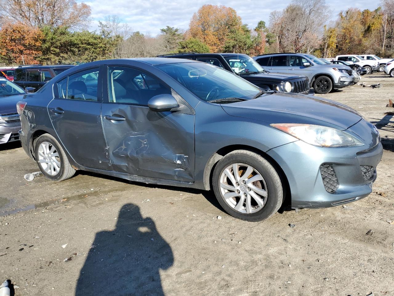 2012 Mazda 3 VIN JM1BL1V79C1578186 Copart auction photo, side damage thumbnail 4
