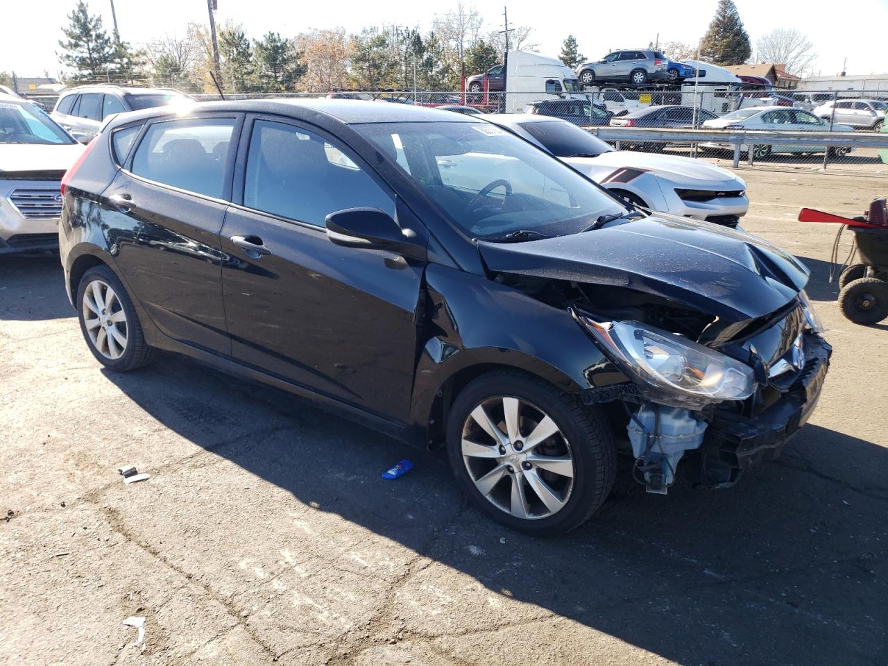 2013 Hyundai Accent VIN KMHCU5AE4DU088277 Copart auction photo, front end damage thumbnail 4