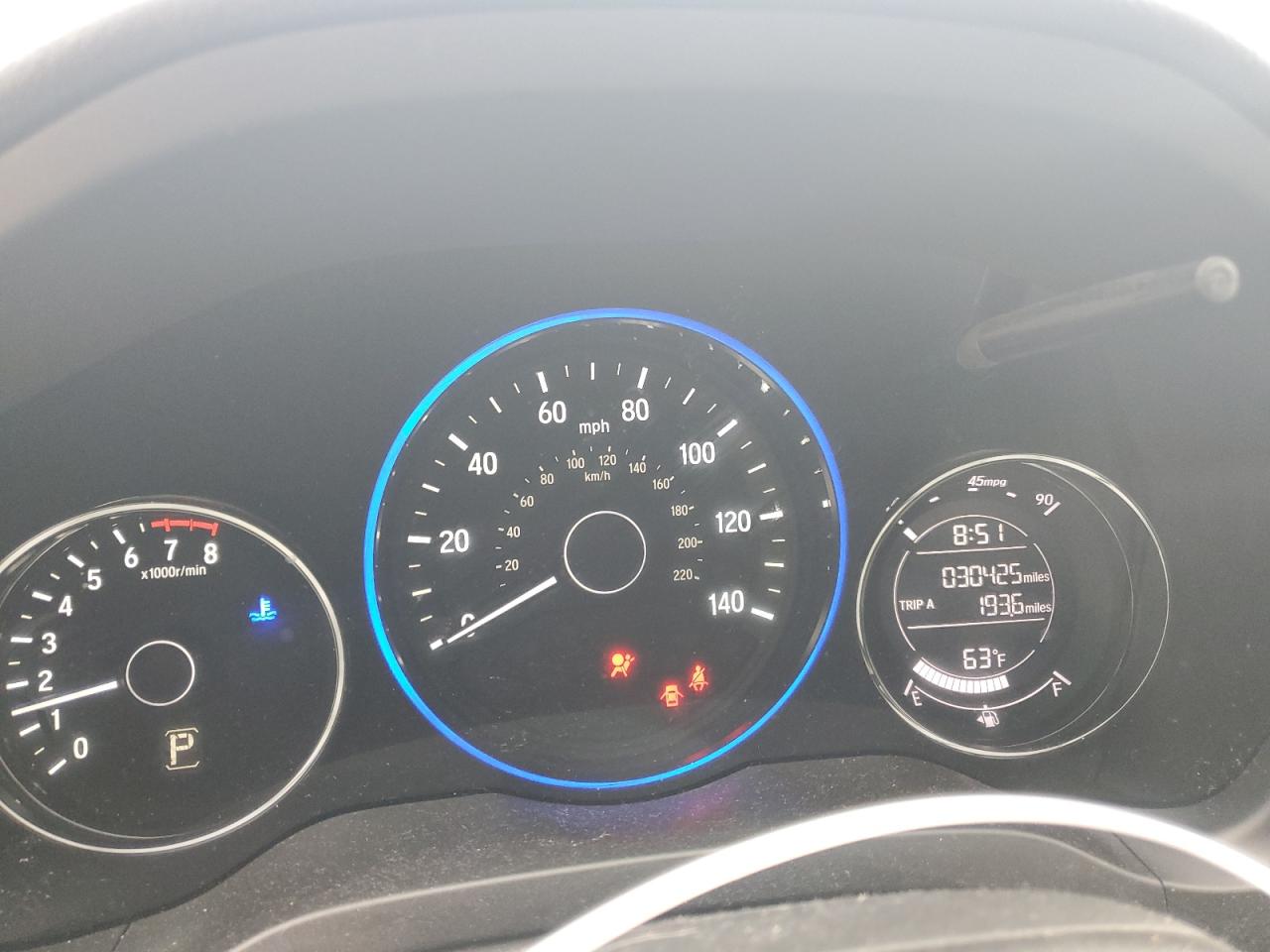 2016 Honda HR-V VIN 3CZRU5H32GM726998 Copart auction photo, side / rear end damage thumbnail 9