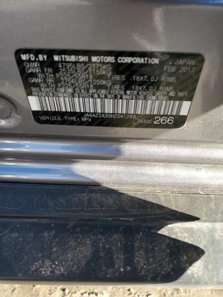 2017 Mitsubishi Outlander VIN JA4AZ2A30HZ041289 Copart auction photo, front end damage thumbnail 16