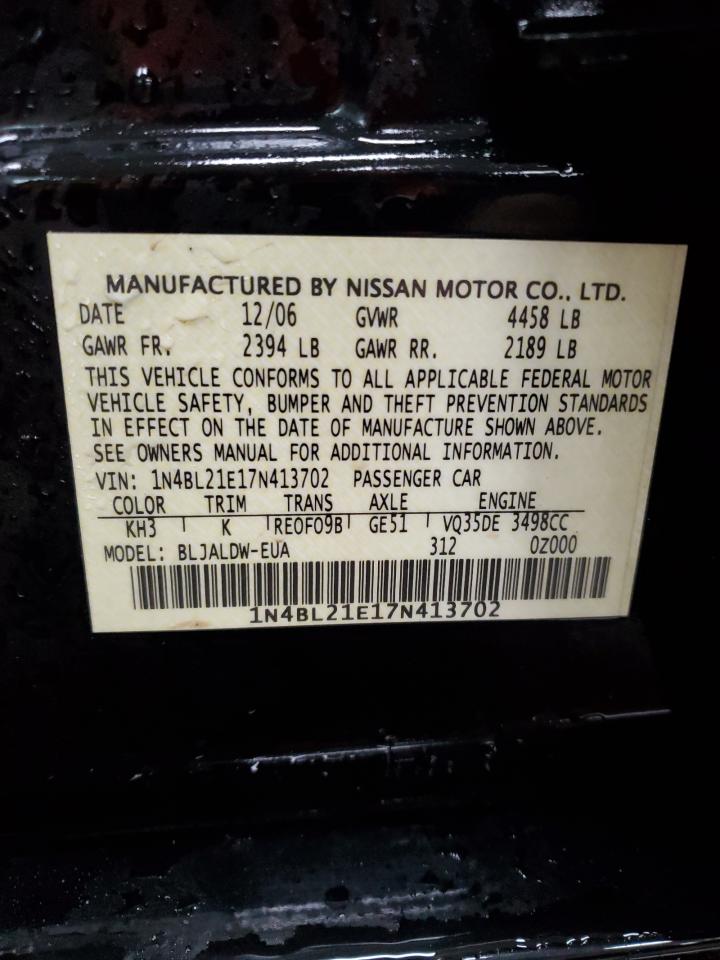 2007 Nissan Altima VIN 1N4BL21E17N413702 Copart auction photo, all over / undercarriage damage thumbnail 12