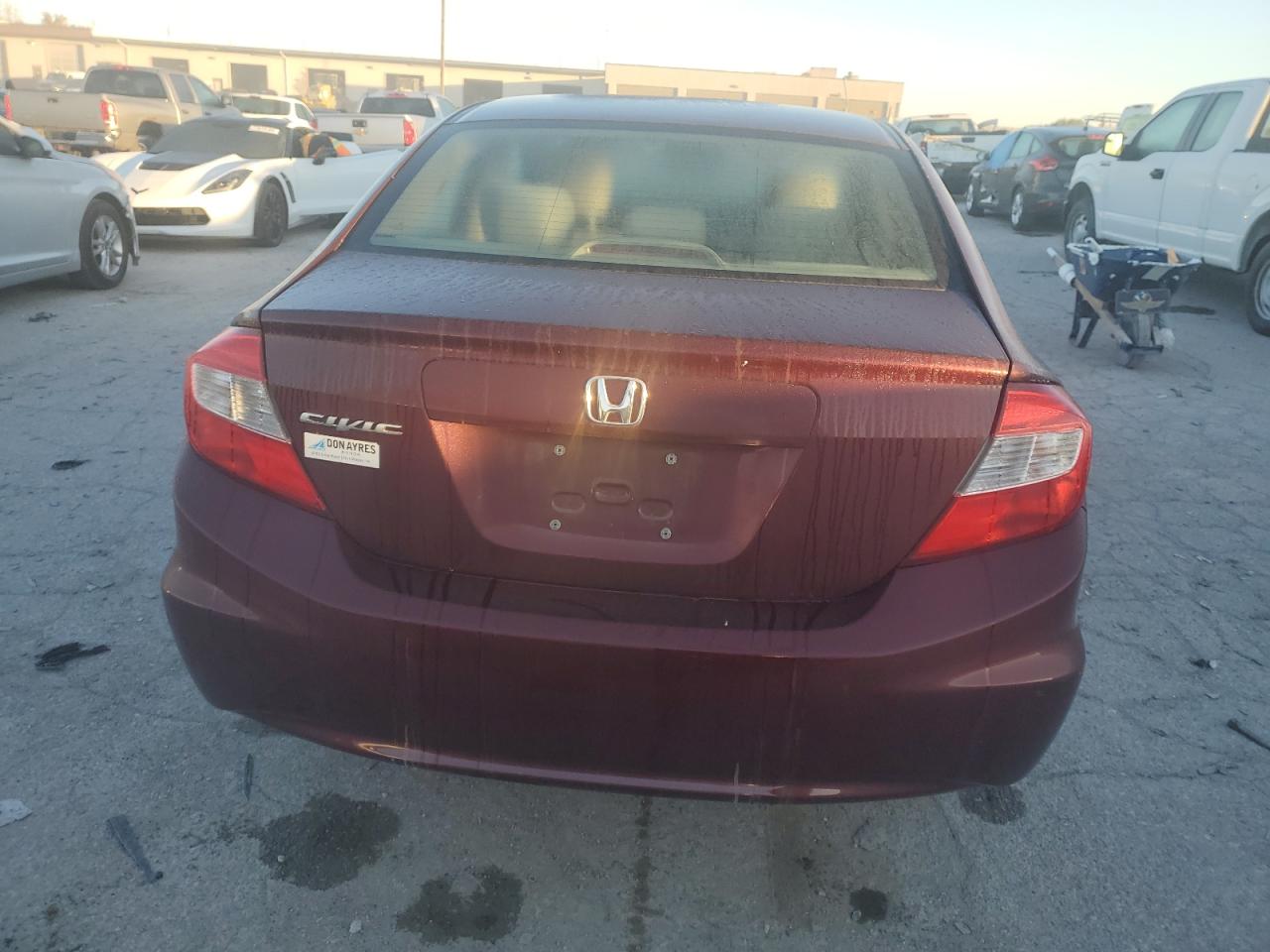 2012 Honda Civic VIN 19XFB2F57CE074319 Copart auction photo, front end / minor dent/scratches damage thumbnail 6