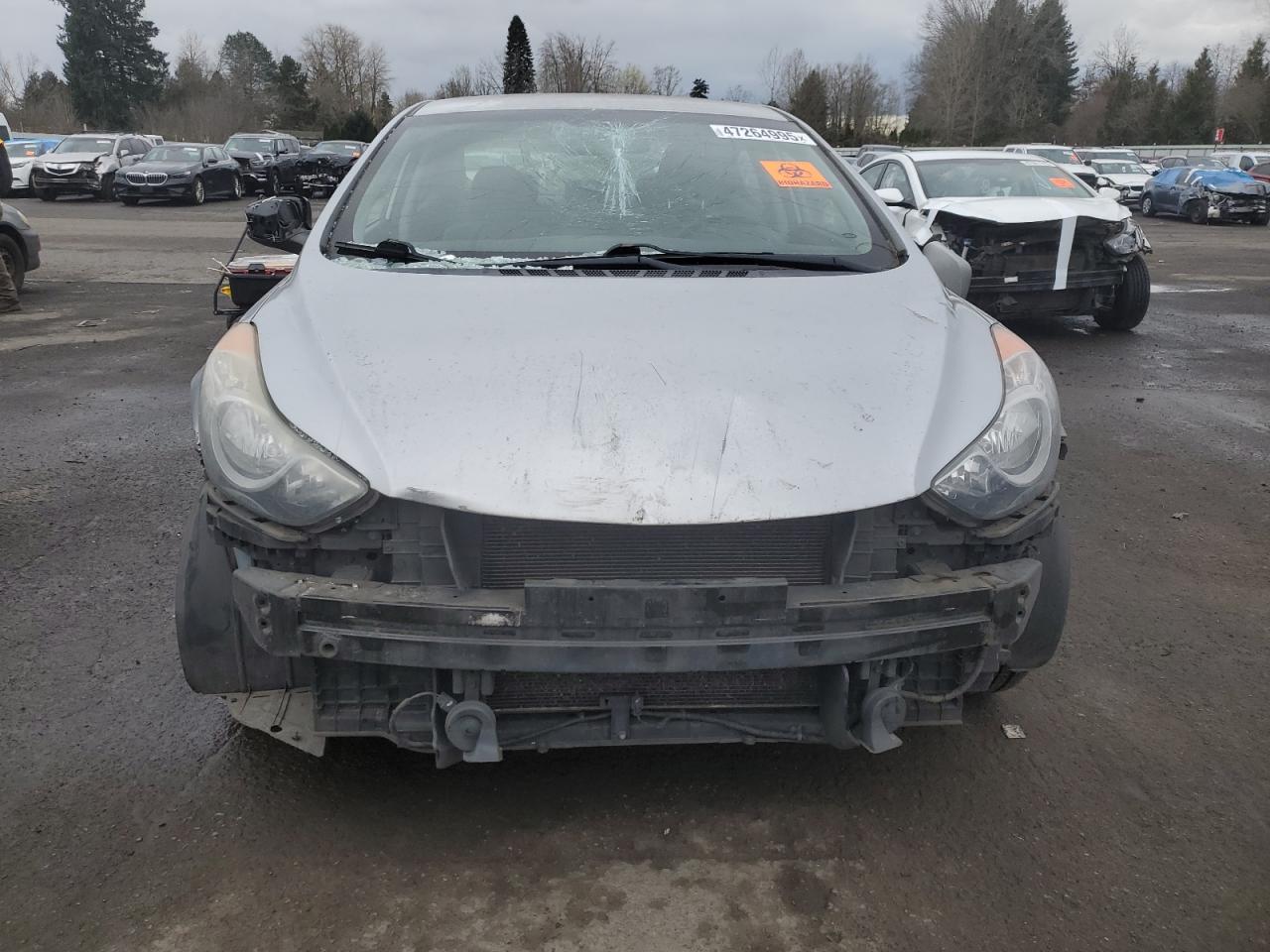 2012 Hyundai Elantra VIN 5NPDH4AE8CH090405 Copart auction photo, biohazard/chemical / front end damage thumbnail 5