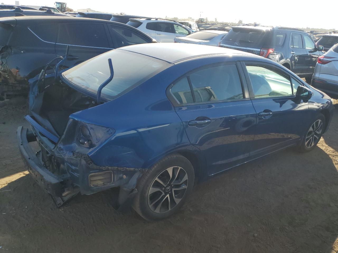 2015 Honda Civic VIN 19XFB2F86FE042914 Copart auction photo, front end / rejected repair damage thumbnail 3
