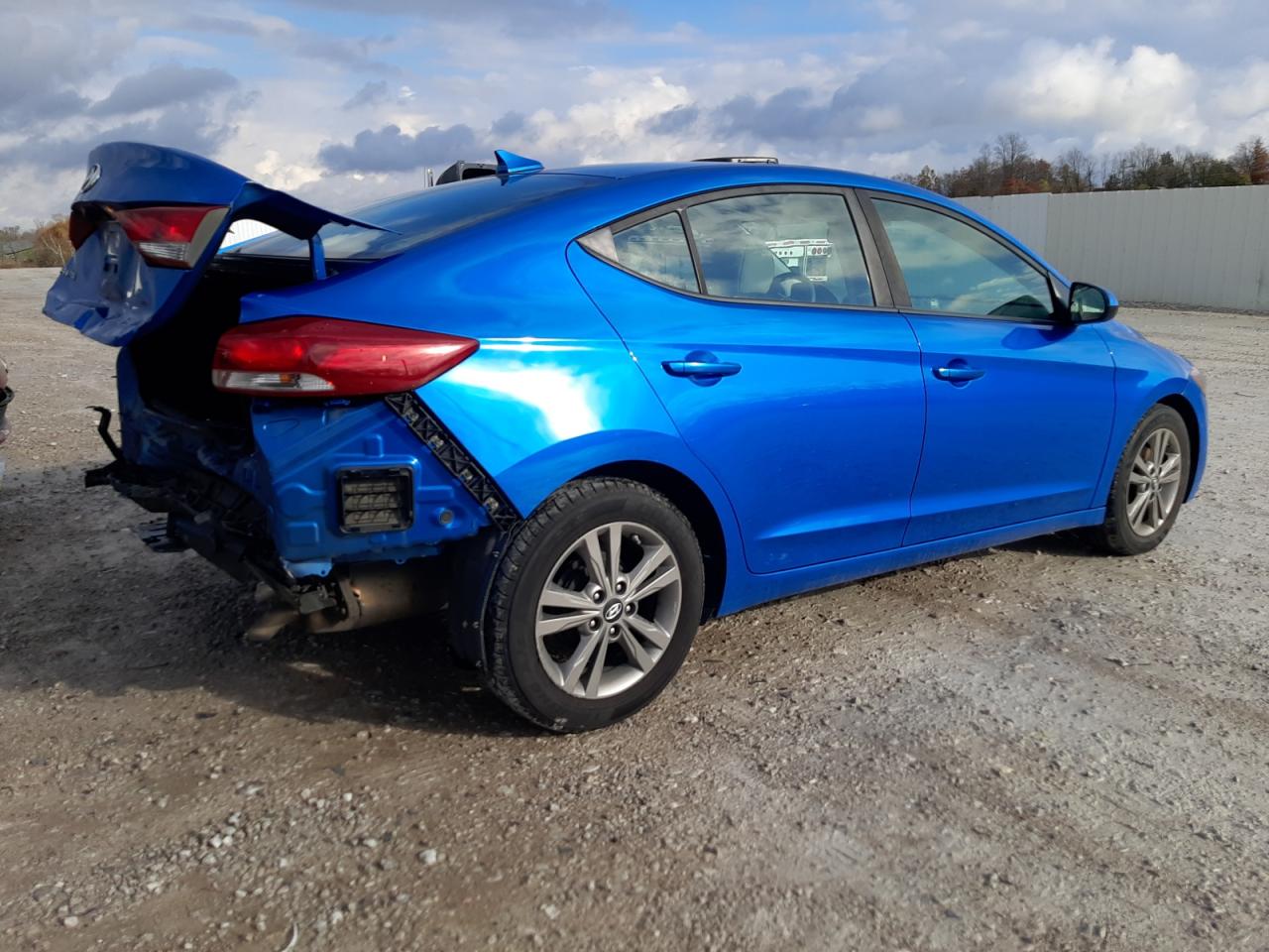 2017 Hyundai Elantra VIN KMHD84LF9HU380909 Copart auction photo, rear end damage thumbnail 3