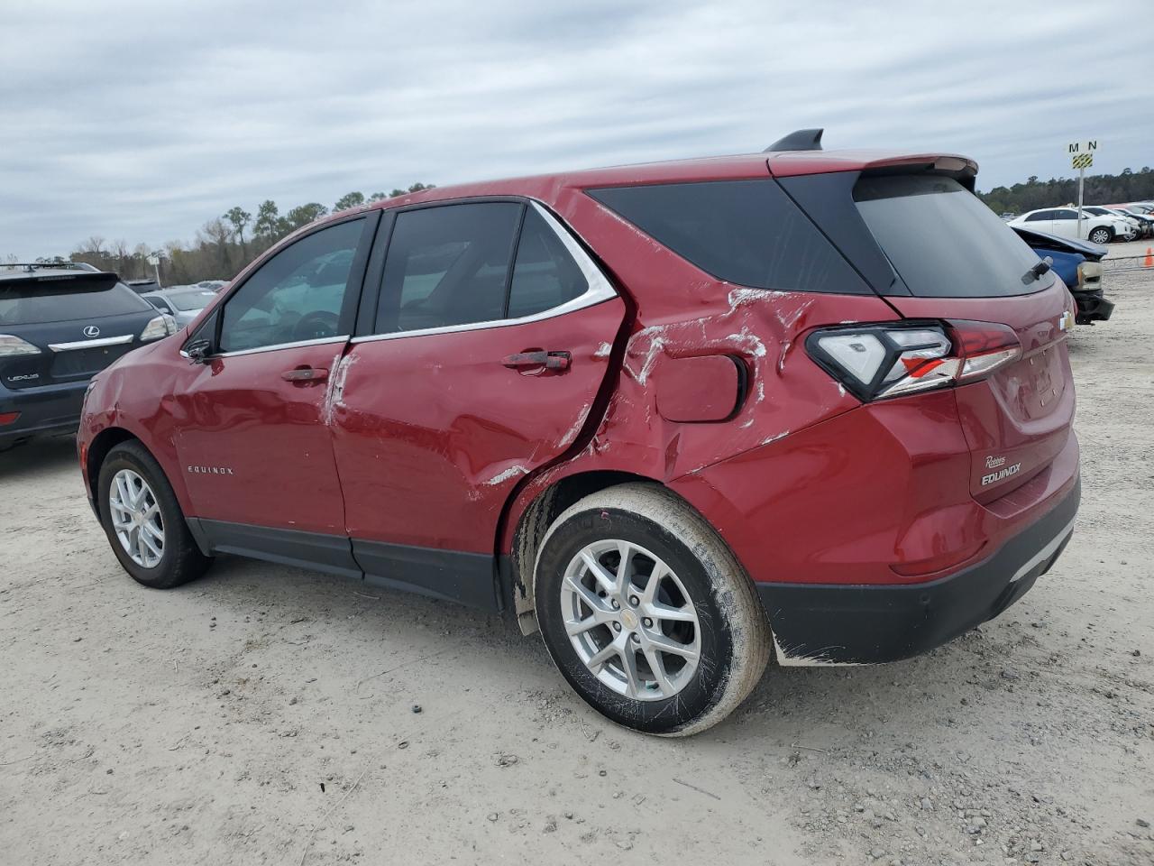 2022 Chevrolet Equinox VIN 3GNAXKEV2NL147129 Copart auction photo, rollover / side damage thumbnail 2