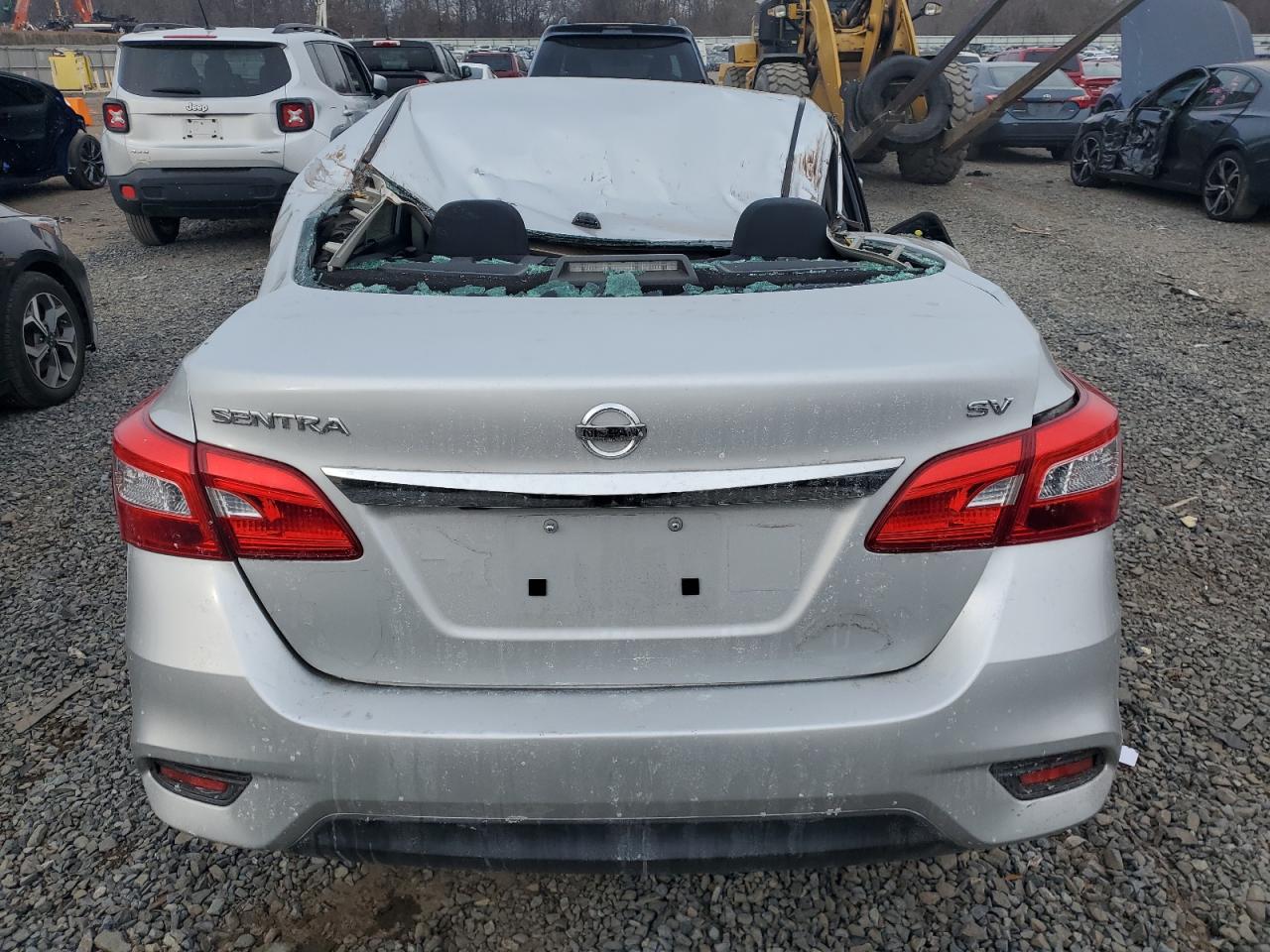 2019 Nissan Sentra VIN 3N1AB7AP0KY433736 Copart auction photo, top/roof damage thumbnail 6