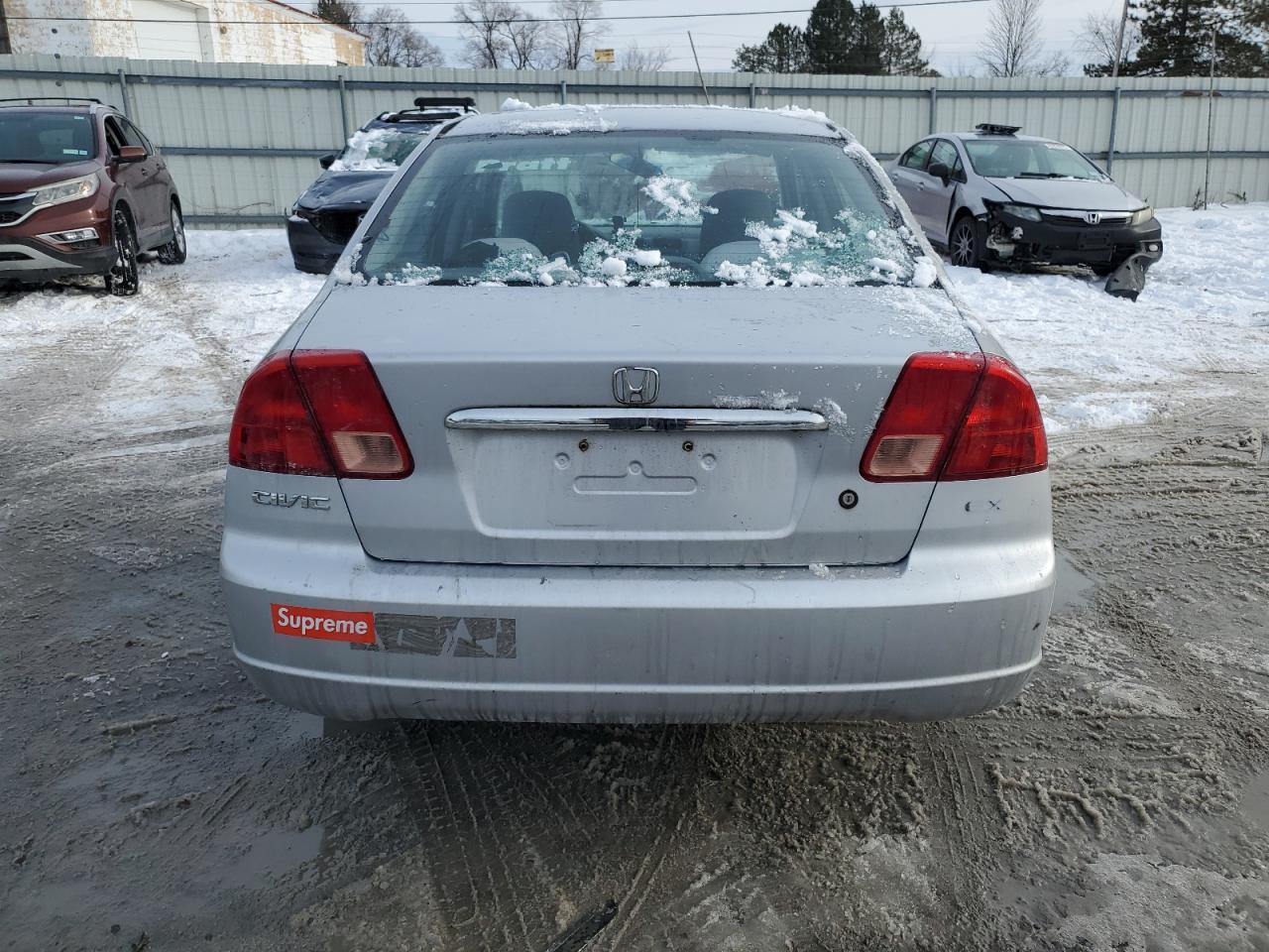 2002 Honda Civic VIN 2HGES26752H589725 Copart auction photo, front end / normal wear damage thumbnail 6