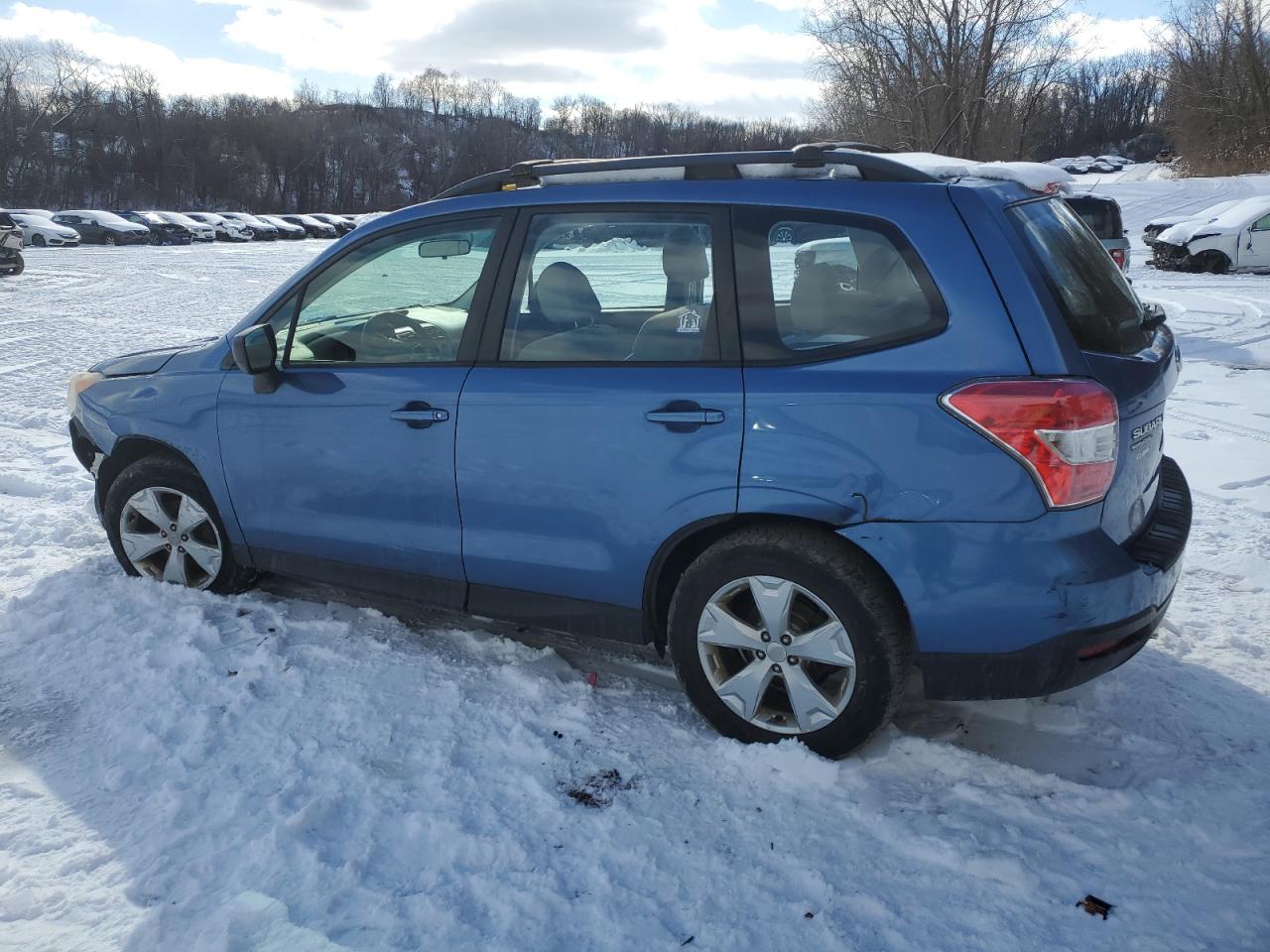 2015 Subaru Forester VIN JF2SJABC1FH511148 Copart auction photo, front end / side damage thumbnail 2