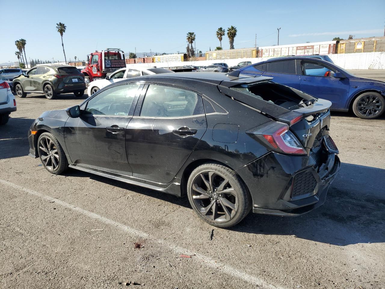 2019 Honda Civic VIN SHHFK7H46KU409398 Copart auction photo, rear end damage thumbnail 2