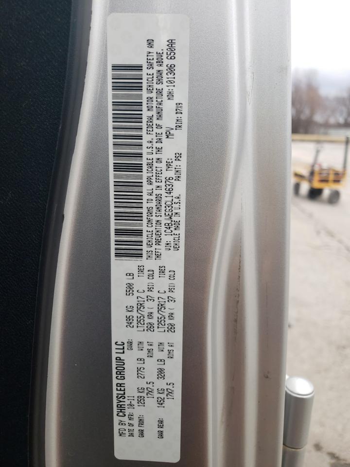 2012 Jeep Wrangler VIN 1C4BJWEG3CL146376 Copart auction photo, rear end / hail damage thumbnail 13