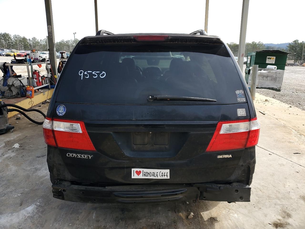 2007 Honda Odyssey VIN 5FNRL38727B129550 Copart auction photo, side / front end damage thumbnail 6