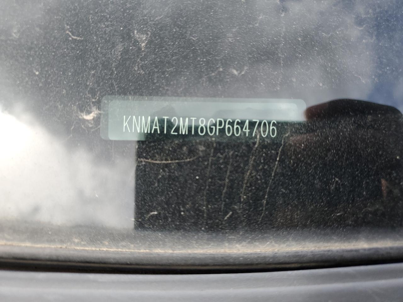 2016 Nissan Rogue VIN KNMAT2MT8GP664706 Copart auction photo, side damage thumbnail 13