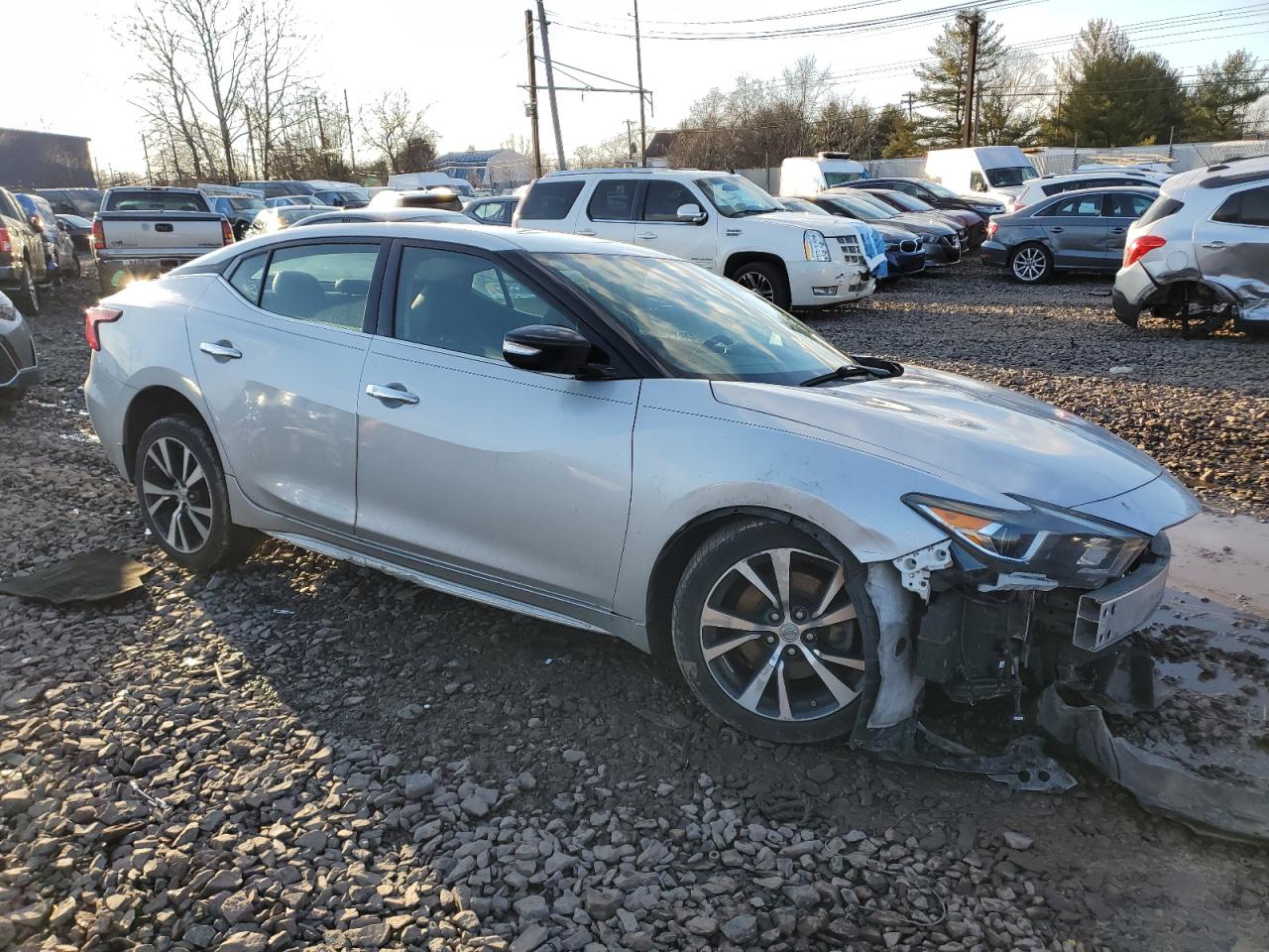 2016 Nissan Maxima VIN 1N4AA6AP0GC900105 Copart auction photo, side / front end damage thumbnail 4