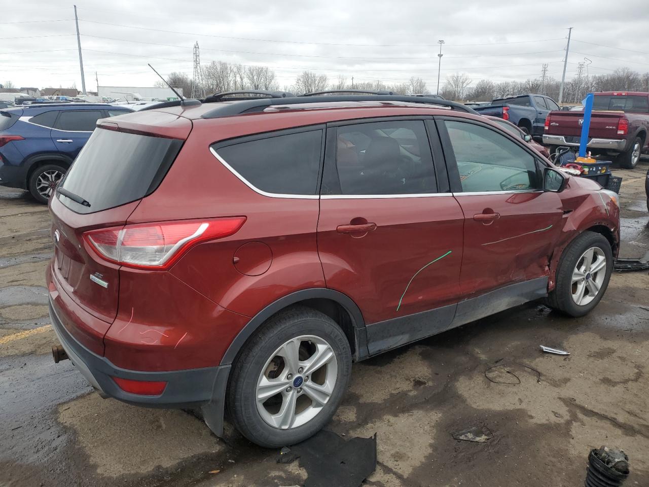 2016 Ford Escape VIN 1FMCU0G99GUB14437 Copart auction photo, side / front end damage thumbnail 3