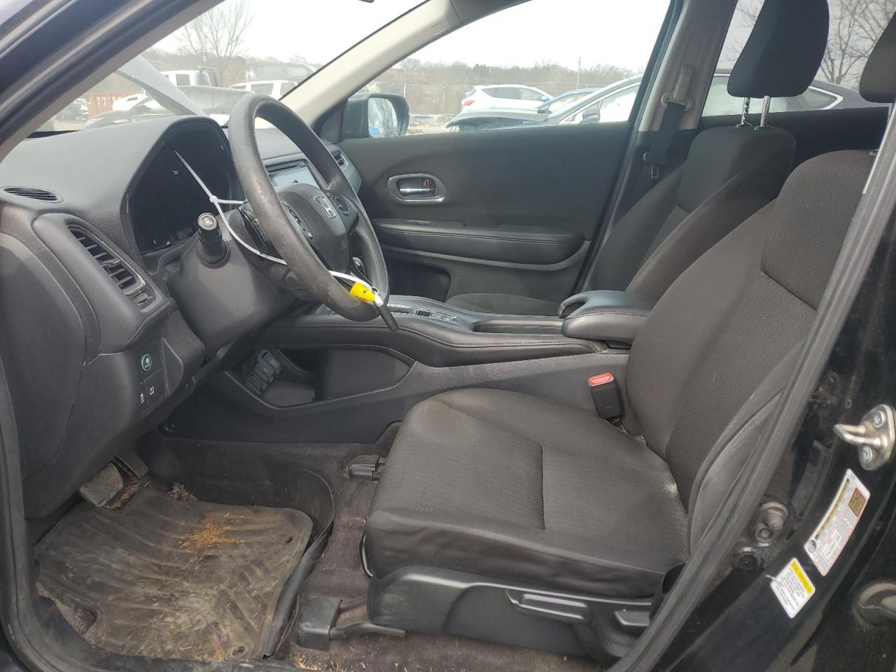 2016 Honda HR-V VIN 3CZRU5H58GM728370 Copart auction photo, front end / side damage thumbnail 7