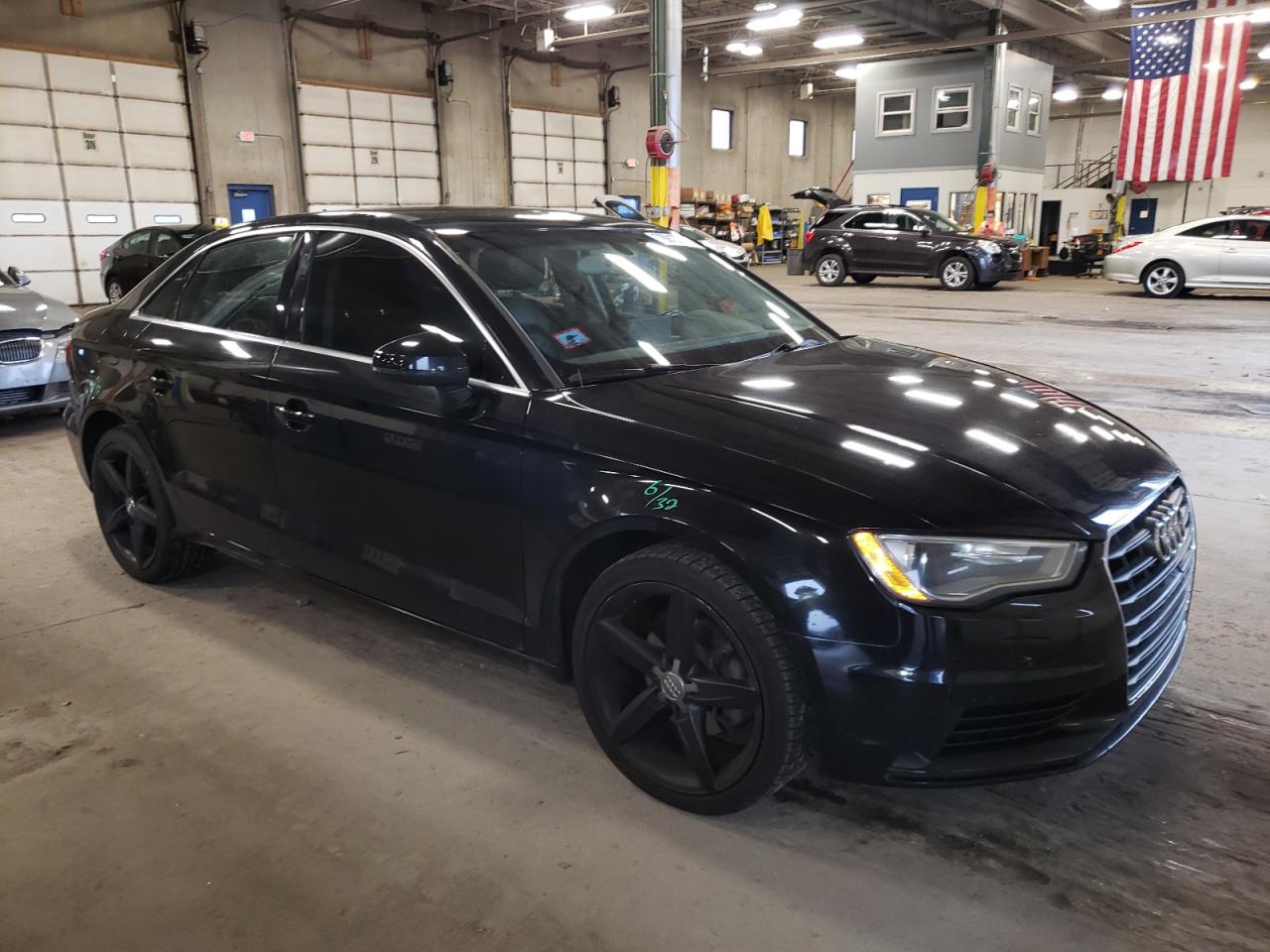 2015 Audi A3 VIN WAUCJGFF3F1052821 Copart auction photo, side damage thumbnail 4