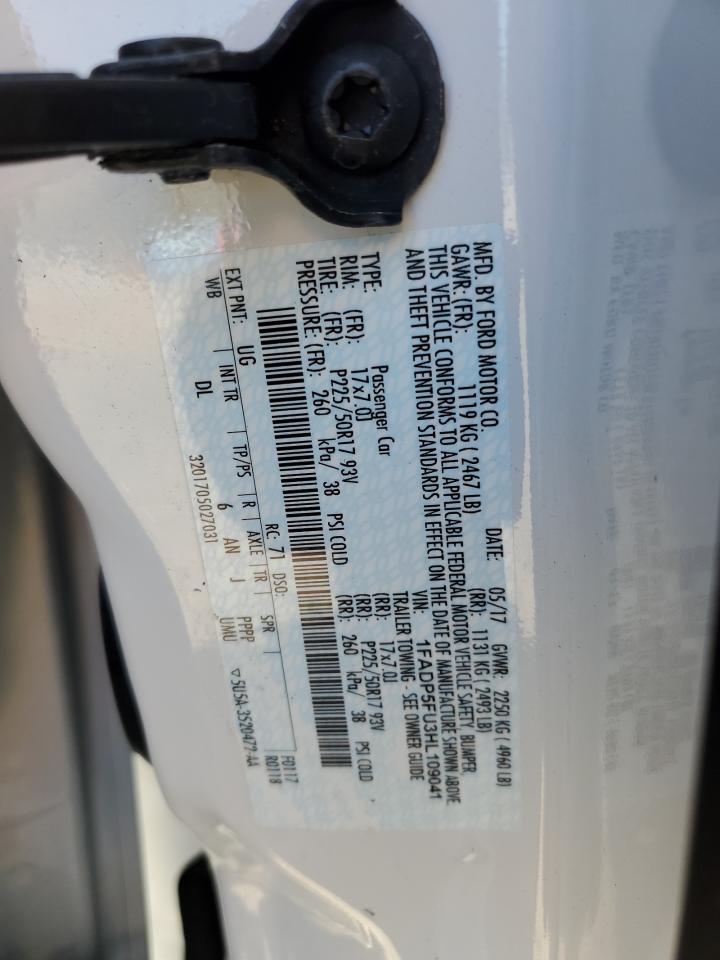 2017 Ford C-MAX VIN 1FADP5FU3HL109041 Copart auction photo, front end / side damage thumbnail 14