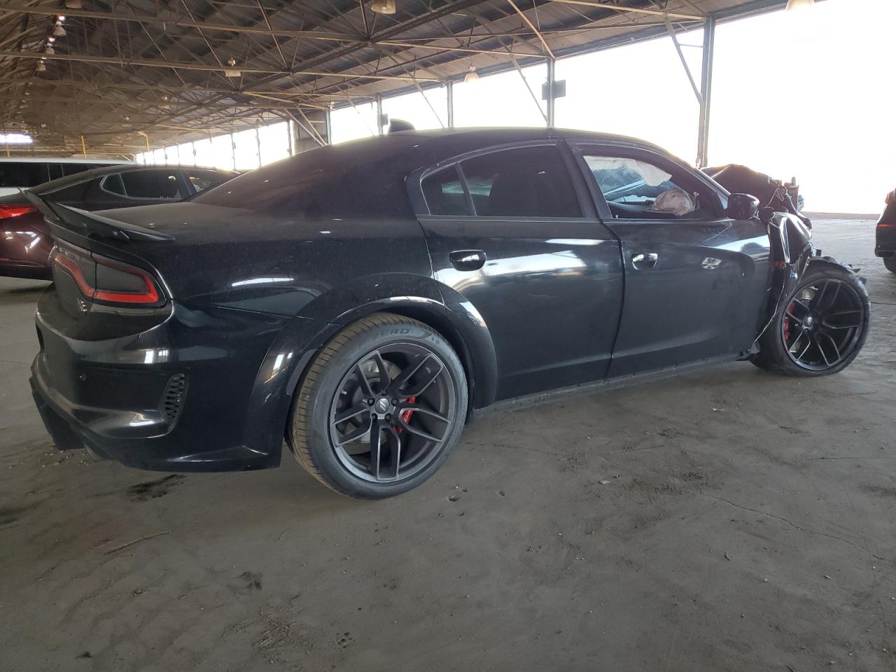 2021 Dodge Charger VIN 2C3CDXGJ1MH578672 Copart auction photo, front end / side damage thumbnail 3