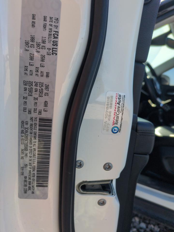 2019 Jeep Compass VIN 3C4NJDBB5KT595068 Copart auction photo, front end damage thumbnail 12