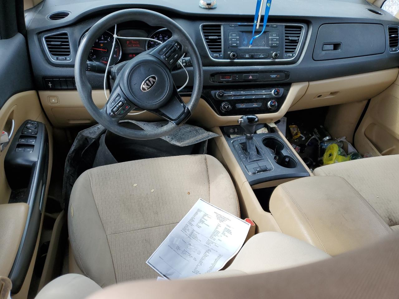 2017 KIA Sedona VIN KNDMB5C16H6226582 Copart auction photo, front end / undercarriage damage thumbnail 8
